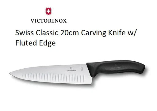 Victorinox Swiss Classic 20cm Carving Knife w/ Fluted Edge - Black 6.8063.20 - LX2001 - Homewares, Outdoor, Phone Accessories, Cases, Speakers, Headphones + More -