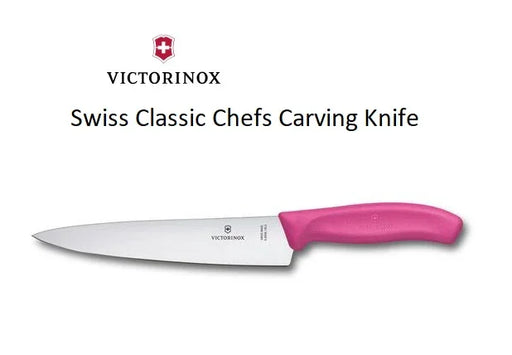 Victorinox Swiss Classic Chefs Carving Knife - Pink 6.8006.19P - LX2001 - Homewares, Outdoor, Phone Accessories, Cases, Speakers, Headphones + More -