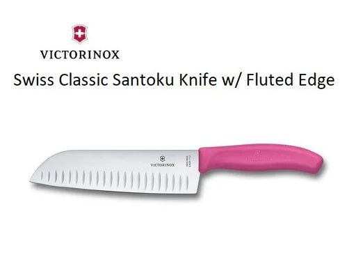 Victorinox Swiss Classic Santoku Knife w/ Fluted Edge - Pink 6.8526.17P - LX2001 - Homewares, Outdoor, Phone Accessories, Cases, Speakers, Headphones + More -