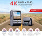 Viofo DashCam Dash Cam A129 PRO DUO 4K FRONT + HD 1080P Rear Dual Wifi GPS A129PRODUO-G - LX2001 - Homewares, Outdoor, Phone Accessories, Cases, Speakers, Headphones + More -