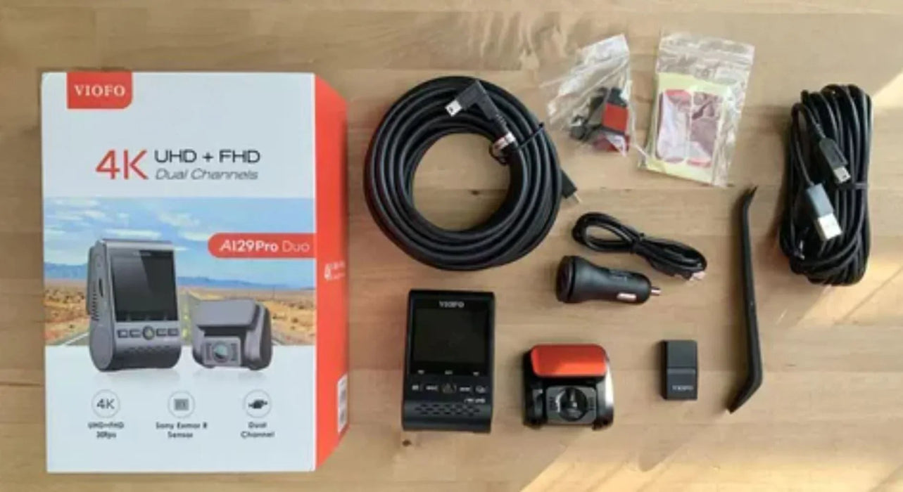Viofo DashCam Dash Cam A129 PRO DUO 4K FRONT + HD 1080P Rear Dual Wifi GPS A129PRODUO-G - LX2001 - Homewares, Outdoor, Phone Accessories, Cases, Speakers, Headphones + More -