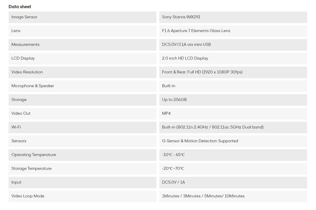 Viofo Dashcam A129 Duo 1080P Dual Channel Wifi + GPS - LX2001 - Homewares, Outdoor, Phone Accessories, Cases, Speakers, Headphones + More -