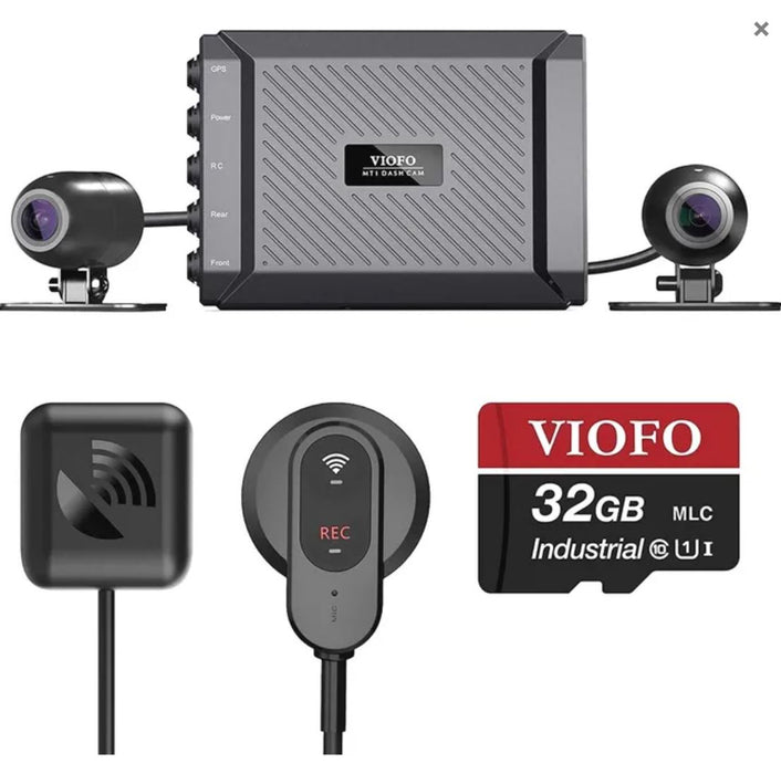 Viofo Motorcycle Dashcam Dash Cam 1080P Dual Channel Front and Rear WIFI + GPS MT1