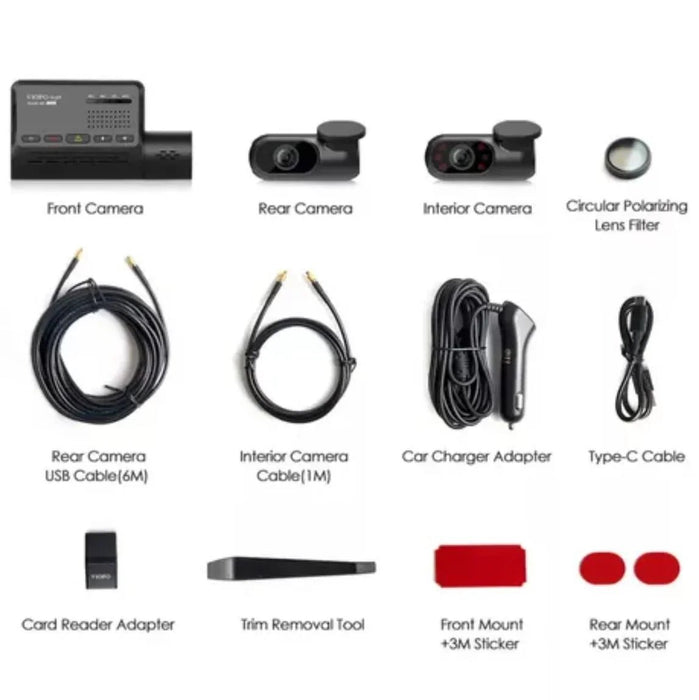 viofo dashcam 2k front + 1080p rear + 1080p a139 3 channnel ir 2.4g/5g wifi gps - LX2001 - Homewares, Outdoor, Phone Accessories, Cases, Speakers, Headphones + More -
