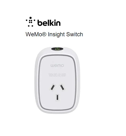 Wemo Insight Switch WeMo Insight Switch F7C029AU — LX2001 - Homewares, Outdoor, Phone ...