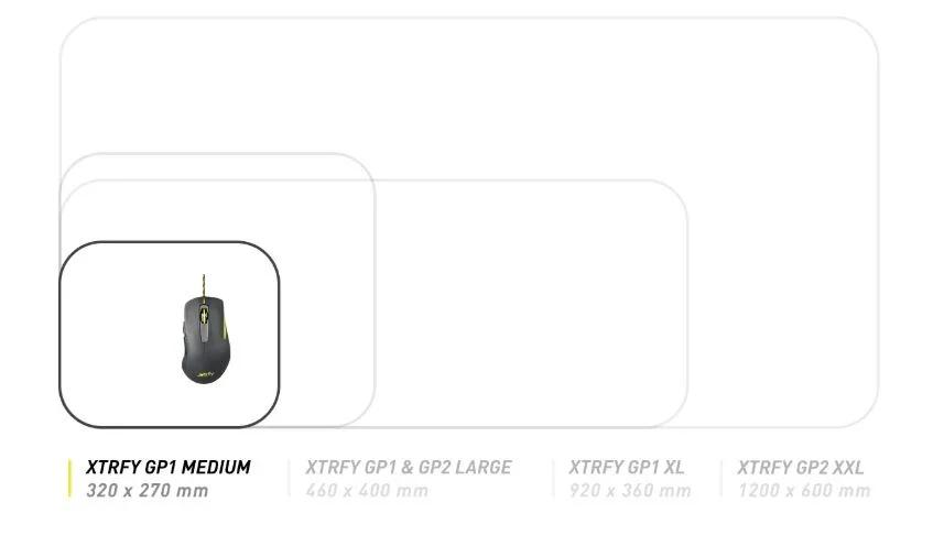 Xtrfy GP1 Gaming Mousepad Black - Medium 842597100592 - LX2001 - Homewares, Outdoor, Phone Accessories, Cases, Speakers, Headphones + More -