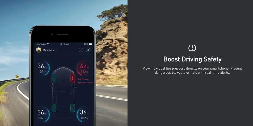 Nonda ZUS Smart Tire Safety Monitor ZUTMBKRAV - LX2001 - Homewares, Outdoor, Phone Accessories, Cases, Speakers, Headphones + More -