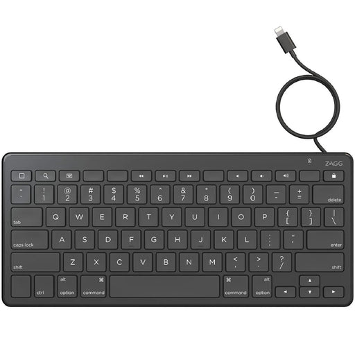 Zagg Apple iPad Wired Lightning Connector Tablet Keyboard ZLTKBW-BBU 848467063967 - LX2001 - Homewares, Outdoor, Phone Accessories, Cases, Speakers, Headphones + More -