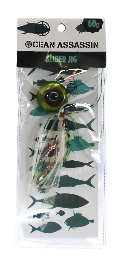 Ocean Assassin Slider Jig - Green 60g - LX2001 - Homewares, Outdoor, Phone Accessories, Cases, Speakers, Headphones + More -
