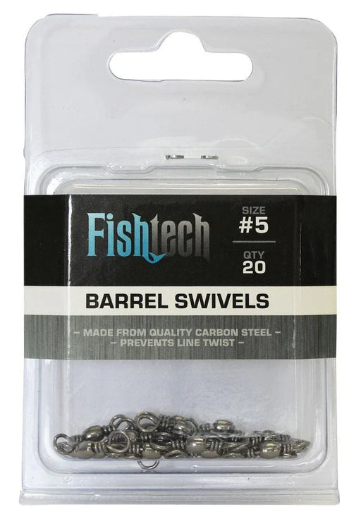 Fishtech #5 Barrel Swivels (20 per pack) - LX2001 - Homewares, Outdoor, Phone Accessories, Cases, Speakers, Headphones + More -