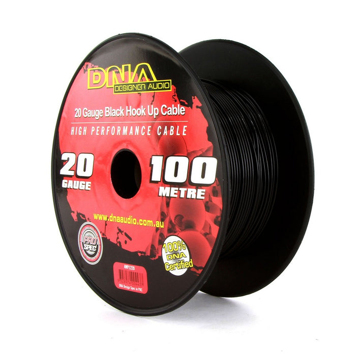 DNA CABLE 20 GAUGE HOOK UP CABLE BLACK 100MTR