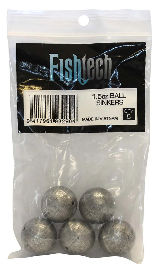 Fishtech Ball Sinkers 1.5oz (5 per pack) - LX2001 - Homewares, Outdoor, Phone Accessories, Cases, Speakers, Headphones + More -
