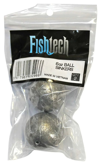 Fishtech Ball Sinkers 6oz (2 per pack) - LX2001 - Homewares, Outdoor, Phone Accessories, Cases, Speakers, Headphones + More -
