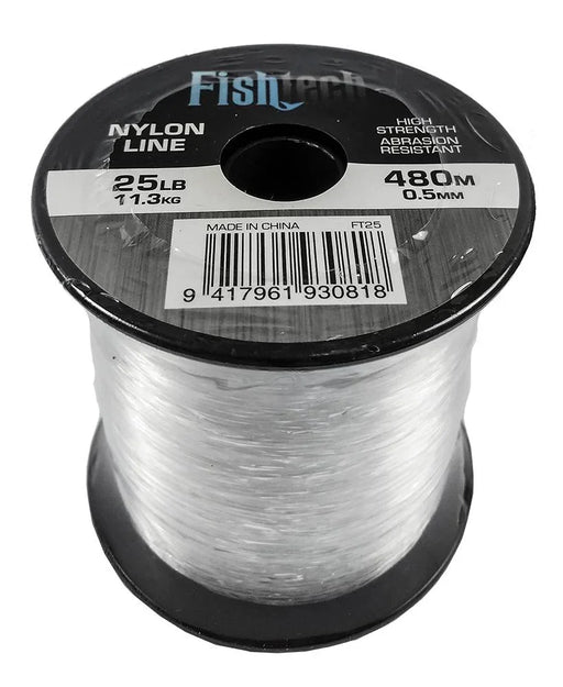 Fishtech 1/4 Pound Nylon Spool 25lb 480m - LX2001 - Homewares, Outdoor, Phone Accessories, Cases, Speakers, Headphones + More -