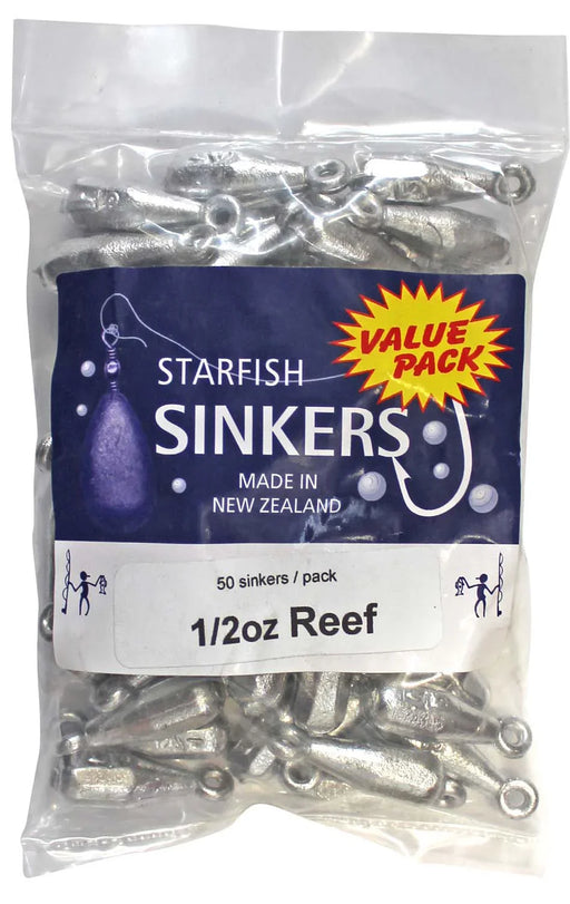 Starfish Reef Sinker Value Pack 1/2oz (50 per pack) - LX2001 - Homewares, Outdoor, Phone Accessories, Cases, Speakers, Headphones + More -