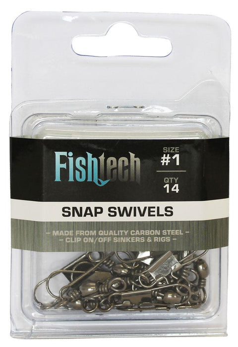Fishtech #1 Snap Swivels (14 per pack)