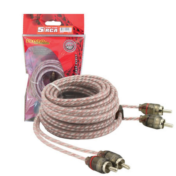 DNA PRO SPEC RCA CABLE 5.0MTR RED 2 TO 2 RCA