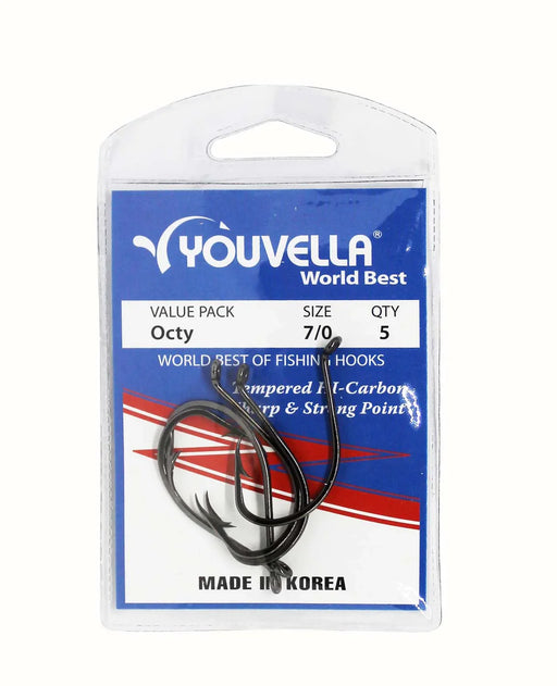 Youvella Octy Hooks 7/0 (5 per pack) - LX2001 - Homewares, Outdoor, Phone Accessories, Cases, Speakers, Headphones + More -