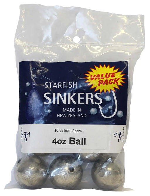 Starfish Ball Sinker Value Pack 4oz (10 per pack) - LX2001 - Homewares, Outdoor, Phone Accessories, Cases, Speakers, Headphones + More -
