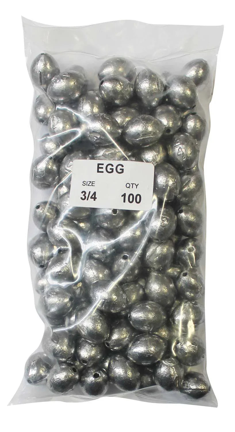 Egg Sinker Bulk Pack 3/4oz (100 per pack) — Lx2001 Homewares, Outdoor
