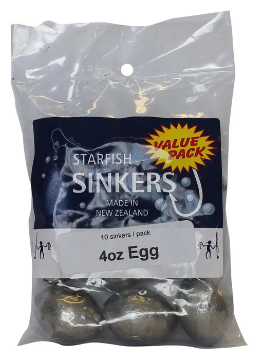 Starfish Egg Sinker Value Pack 4oz (10 per pack) - LX2001 - Homewares, Outdoor, Phone Accessories, Cases, Speakers, Headphones + More -