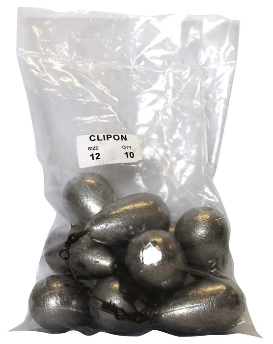 Clipon Sinker Bulk Pack 12oz (10 per pack) - LX2001 - Homewares, Outdoor, Phone Accessories, Cases, Speakers, Headphones + More -