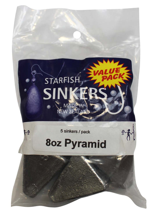 Starfish Pyramid Sinker Value Pack 8oz (5 per pack)