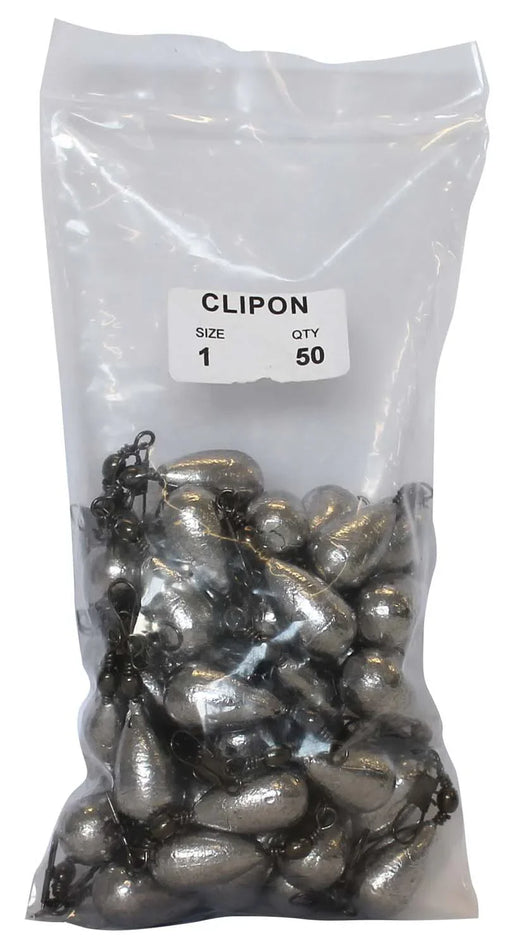 Clipon Sinker Bulk Pack 1oz (50 per pack) - LX2001 - Homewares, Outdoor, Phone Accessories, Cases, Speakers, Headphones + More -