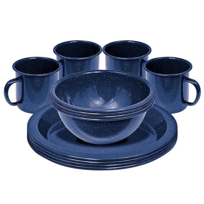 Campfire Dinnerset 4 Person Enamel (Navy) - LX2001 - Homewares, Outdoor, Phone Accessories, Cases, Speakers, Headphones + More -