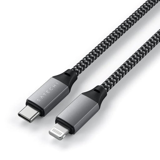 Satechi USB-C to Lightning Short Cable 25cm (Space Grey) - LX2001 - Homewares, Outdoor, Phone Accessories, Cases, Speakers, Headphones + More -