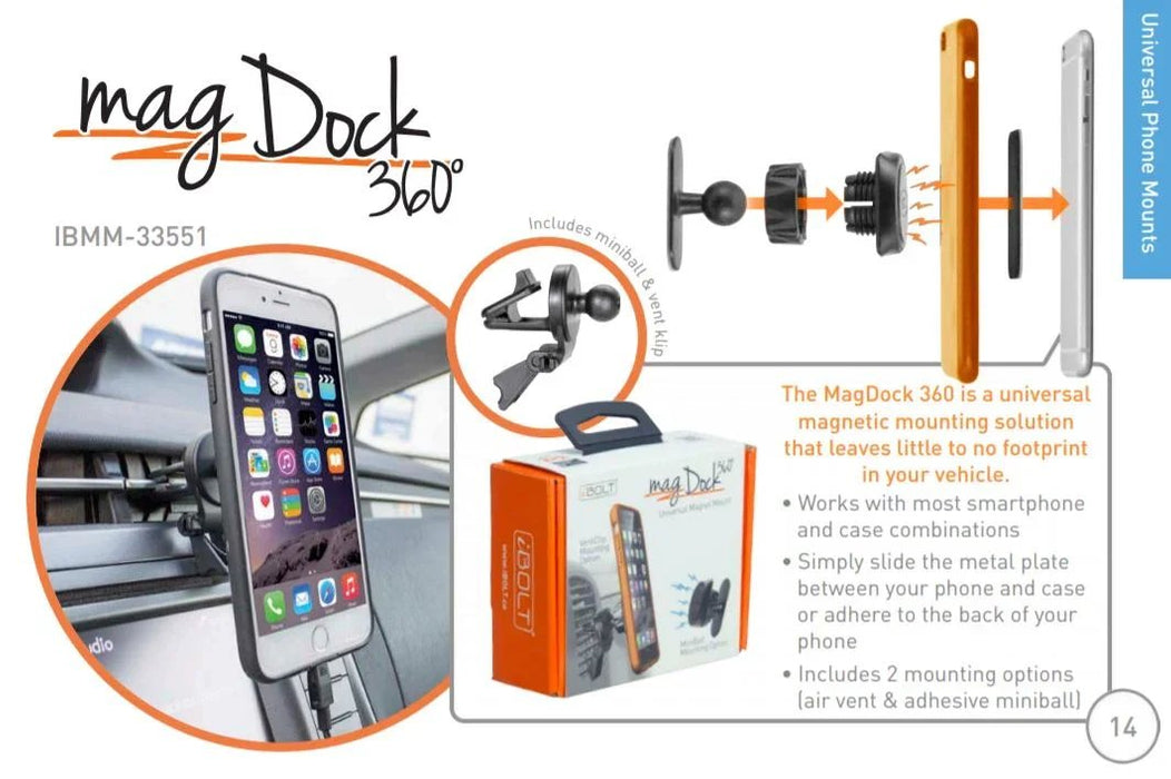 iBolt magDock 360 Car Vent Dash Mount Holder IBMM-33551 - LX2001 - Homewares, Outdoor, Phone Accessories, Cases, Speakers, Headphones + More -