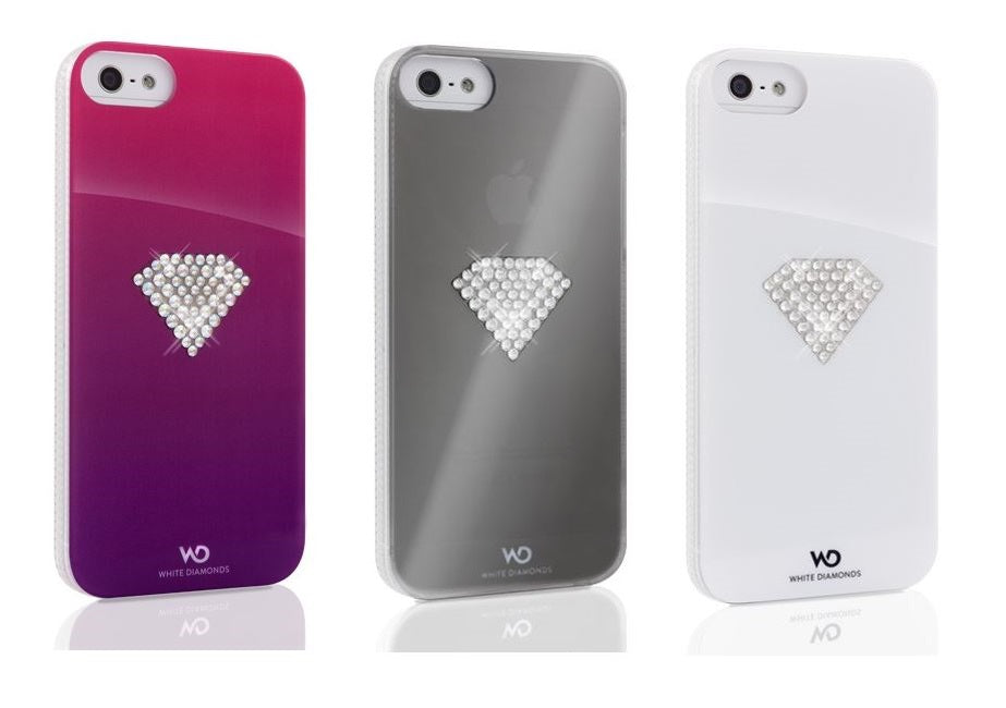 iPhone 5 White Diamonds Rainbow Case
