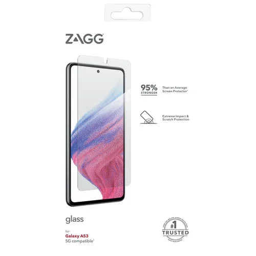 ZAGG Samsung A53 Glass+ Glass Screen Protector Clear - LX2001 - Homewares, Outdoor, Phone Accessories, Cases, Speakers, Headphones + More -