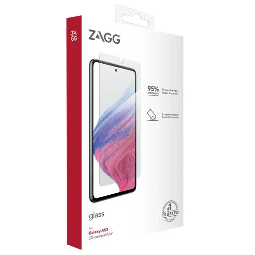 ZAGG Samsung A53 Glass+ Glass Screen Protector Clear - LX2001 - Homewares, Outdoor, Phone Accessories, Cases, Speakers, Headphones + More -