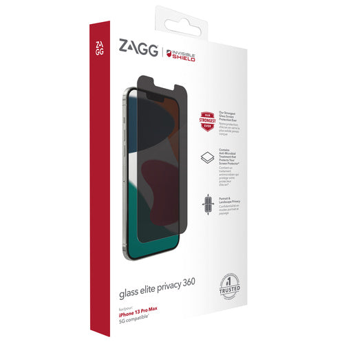 Zagg iPhone 13 Pro Max InvisibleShield Glass Elite Privacy Screen Protector