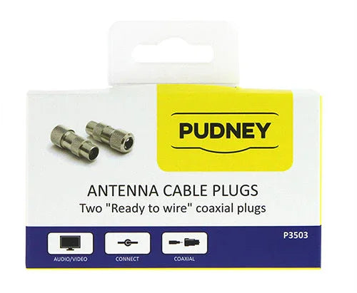 Pudney Coaxial Plugs Rg59 Metal Pack 2 - LX2001 - Homewares, Outdoor, Phone Accessories, Cases, Speakers, Headphones + More -