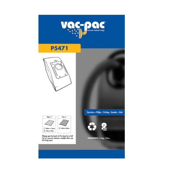 VACPAC VACUUM CLEANER BAGS P5471