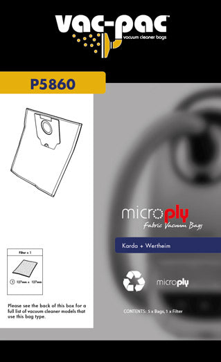 MICROPLY VACUUM CLEANER BAG P5860