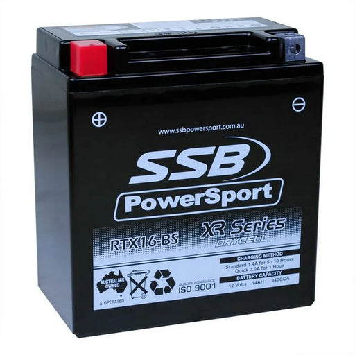 Motorcycle motorbike battery (YTX16-BS) AGM 12V 14AH 340CCA BY SSB - LX2001 - Homewares, Outdoor, Phone Accessories, Cases, Speakers, Headphones + More -
