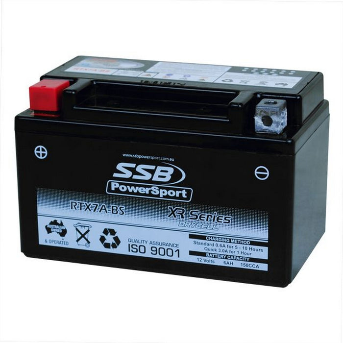 Motorcycle motorbike battery (YTX7A-BS) AGM 12V 6AH 150CCA BY SSB