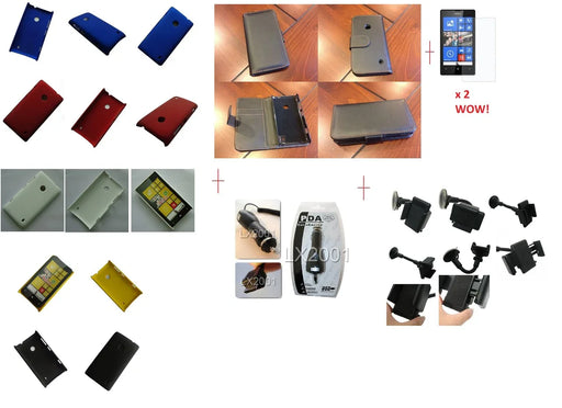 Nokia Lumia 520 Rubber Leather Case Car Charger Holder - LX2001 - Homewares, Outdoor, Phone Accessories, Cases, Speakers, Headphones + More -