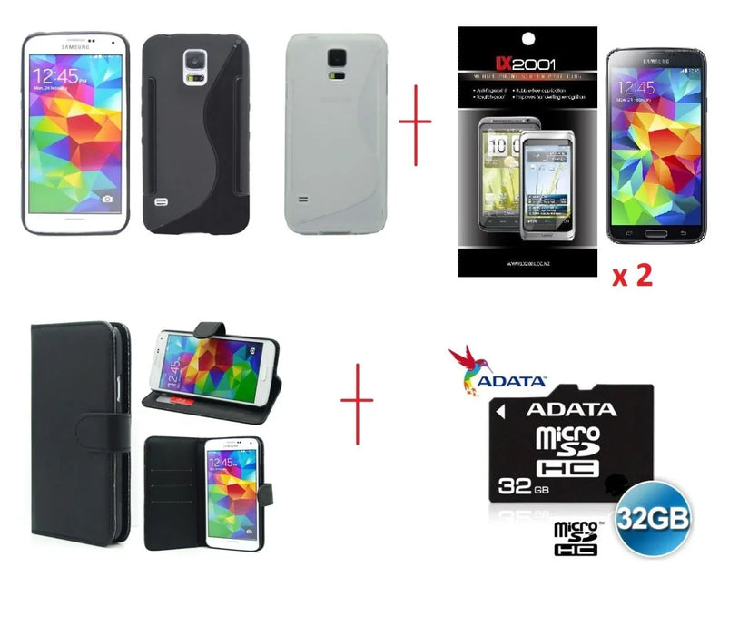 Samsung Galaxy S5 Wallet Leather Gel Case 32GB SD - LX2001 - Homewares, Outdoor, Phone Accessories, Cases, Speakers, Headphones + More -