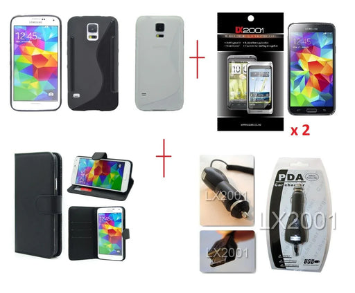 Samsung Galaxy S5 Wallet Leather Gel Case Charger - LX2001 - Homewares, Outdoor, Phone Accessories, Cases, Speakers, Headphones + More -