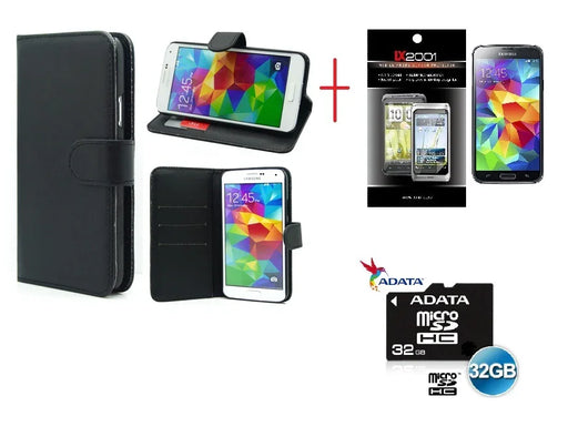 Samsung Galaxy S5 Wallet Leather Case 32GB MicroSD - LX2001 - Homewares, Outdoor, Phone Accessories, Cases, Speakers, Headphones + More -