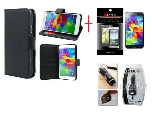 Samsung Galaxy S5 Wallet Leather Case Car Charger - LX2001 - Homewares, Outdoor, Phone Accessories, Cases, Speakers, Headphones + More -