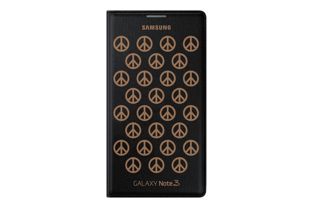 Samsung Note 3 Moschino Wallet Cover - Black Peace