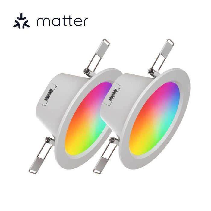 Nanoleaf Essentials Colour Smart LED Downlights (Matter Compatible) 2 Pack