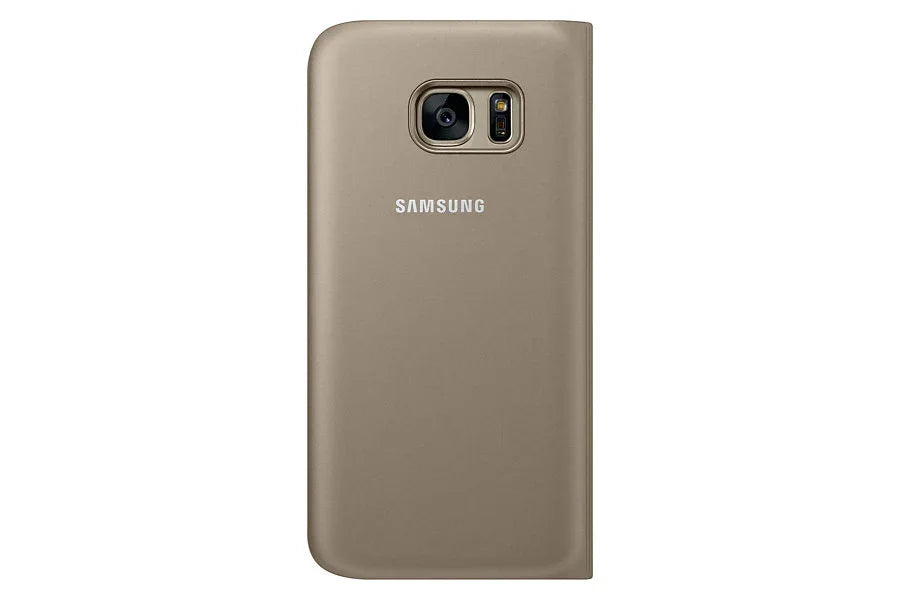 Samsung Galaxy S7 S View Flip Case - Gold EF-CG930PFEGWW - LX2001 - Homewares, Outdoor, Phone Accessories, Cases, Speakers, Headphones + More -