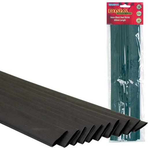 DNA HEATSHRINK 14MM BLACK (10 PACK) - LX2001 - Homewares, Outdoor, Phone Accessories, Cases, Speakers, Headphones + More -