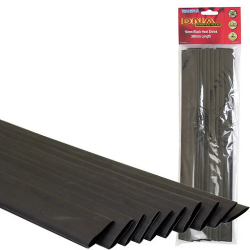 DNA HEATSHRINK 16MM BLACK (10 PACK) - LX2001 - Homewares, Outdoor, Phone Accessories, Cases, Speakers, Headphones + More -